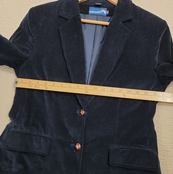Bridle and Bit Corduroy Jacket Dark Blue Riding Size 11 - Picture 13 of 16